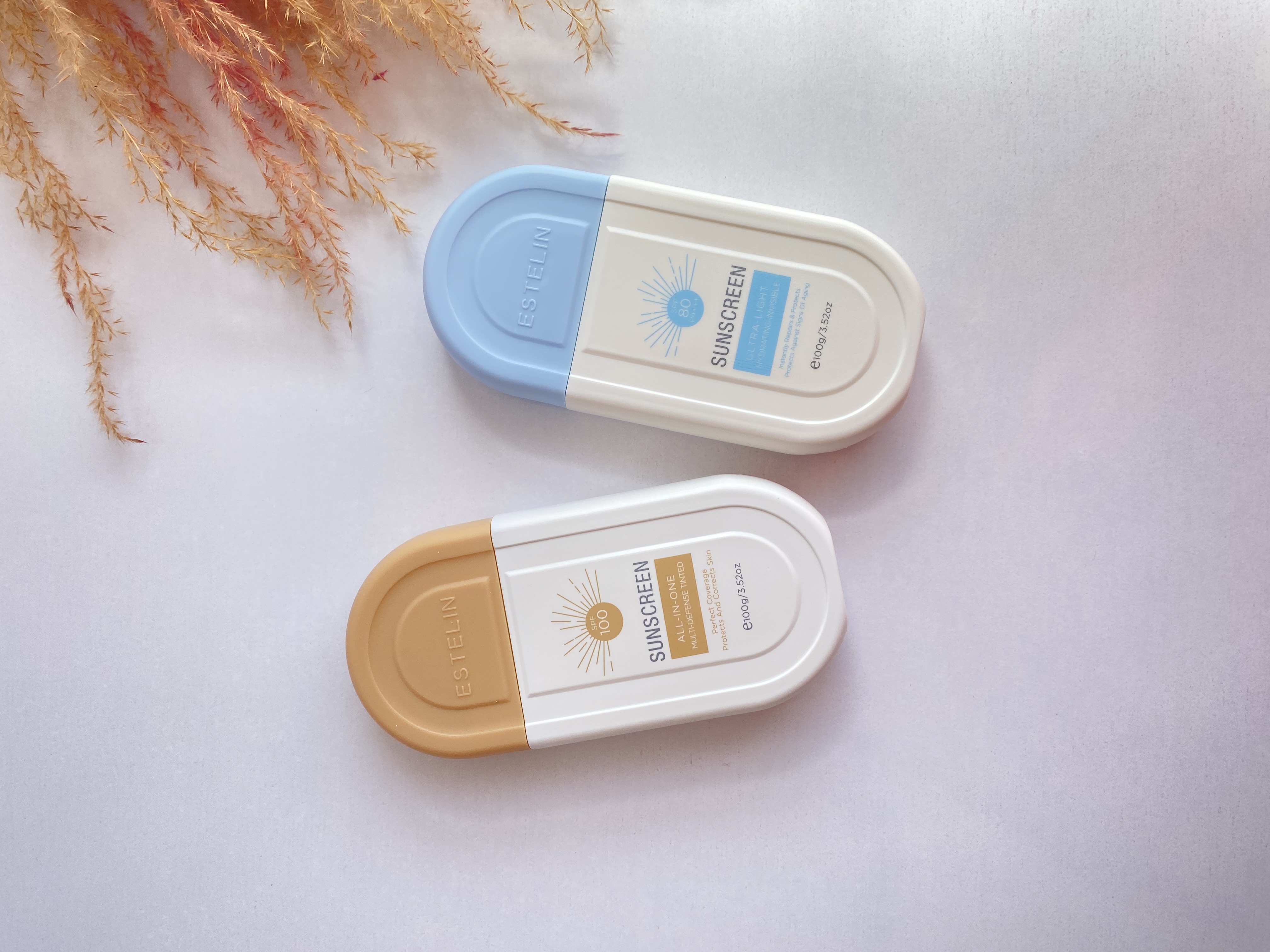 ضدآفتاب Estelin دو مدل تینتی و بی رنگ با spf +80